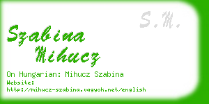 szabina mihucz business card